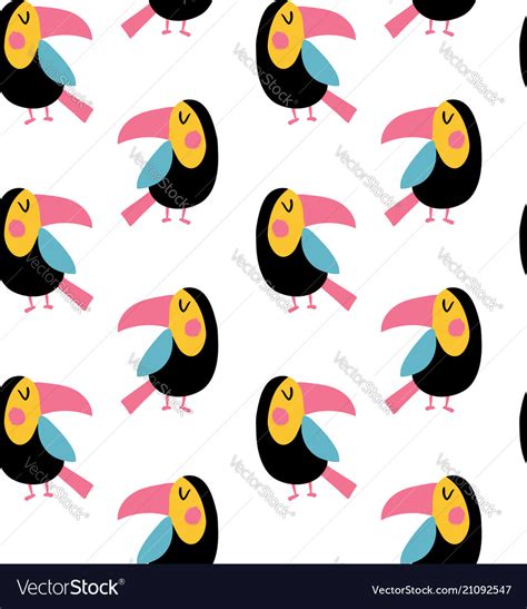 Toucan pattern Royalty Free Vector Image - VectorStock