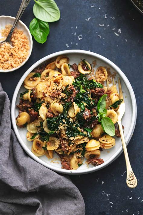 Orecchiette Pasta With Sausage Creme De La Crumb