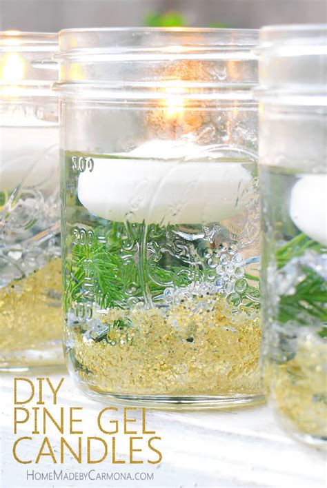 DIY Pine Gel Candles