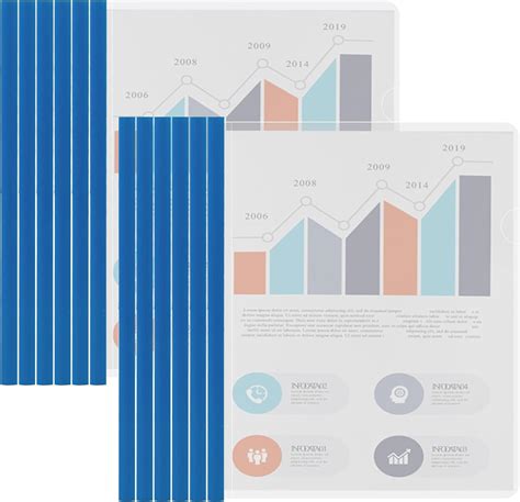 Amazon Binditek 12 Pack Clear Report Covers With Sliding Bars