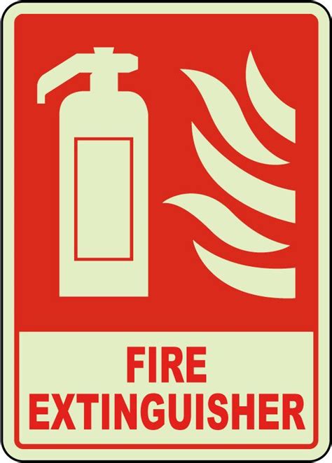 Fire Extinguisher Labels Fire Extinguisher Label 10 X 14 4 Mil Glow In The Dark Adhesive Backed