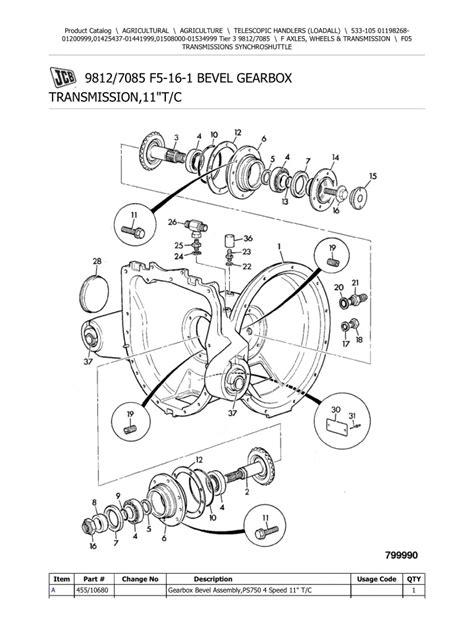 PPT JCB 533 105 Tier 3 Telescopic Handlers Loadall Parts Catalogue