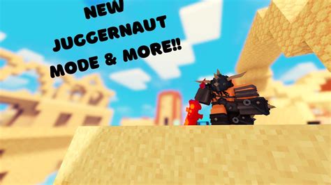 New Juggernaut Mode And New Abilities Roblox Bedwars Update Youtube