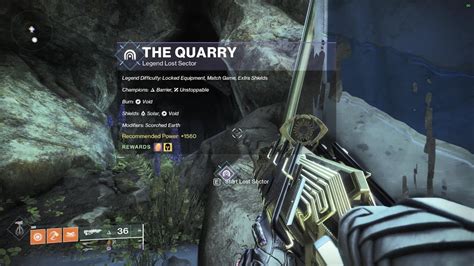 Destiny The Quarry Lost Sector Legend Solo Titan Location In The