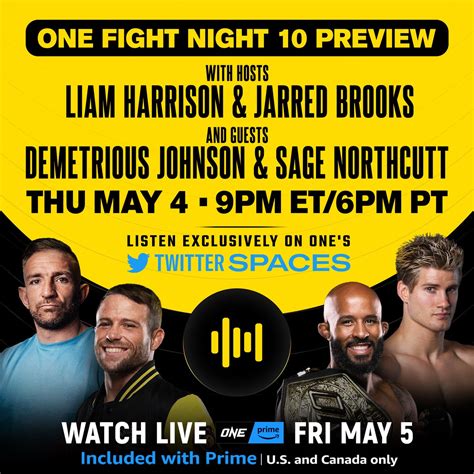 One Championship On Twitter 🎙️ One Fight Night 10 Preview Show 🎙 Chat