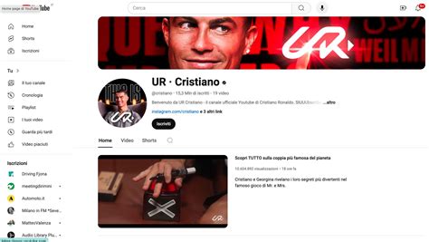 Cristiano Ronaldo Sbarca Su YouTube Un Nuovo Capitolo Per Il Re Del Calcio