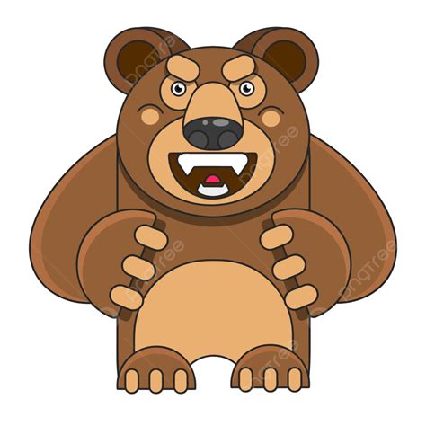 Angry Brown Bear Clipart