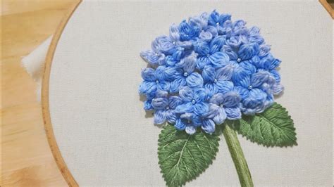 Hydrangea Ribbon Embroidery Floral Rings Sewing Stitches Youtube Aquarium Beauty Hand