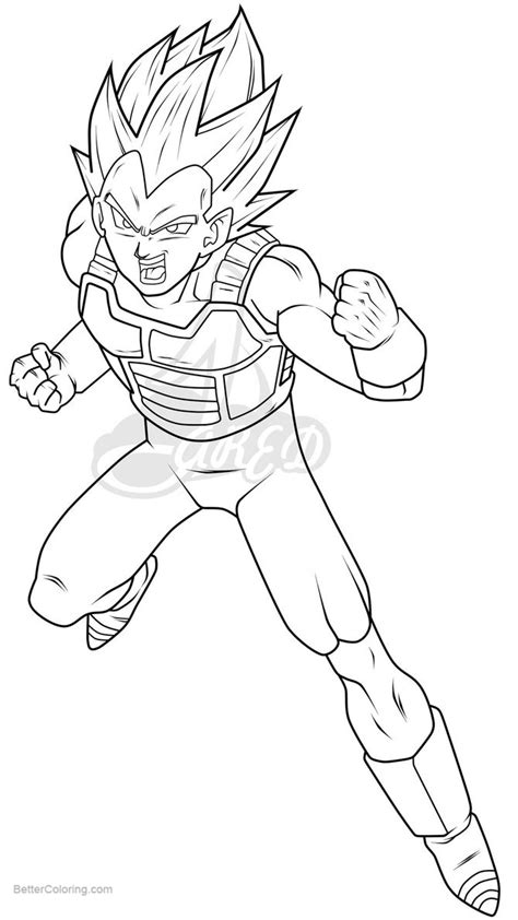 ss2 vegeta free coloring pages - dragon ball z vegeta coloring pages ...