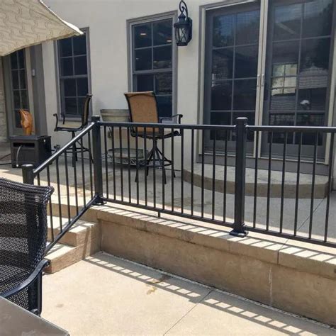 Weatherables Stanford 36 In H X 96 In W Textured Black Aluminum Stair Railing Kit Cbr B36 A8s