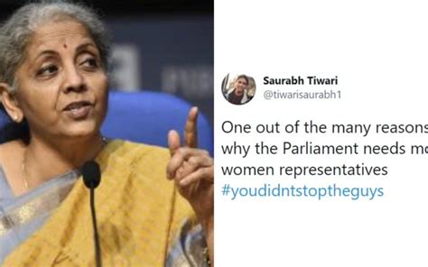 You Didnt Stop The Guys Nirmala Sitharaman Defends Female Journo