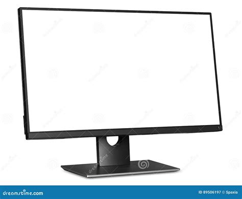 Monitor De Computadora Con La Pantalla En Blanco Blanca Imagen De