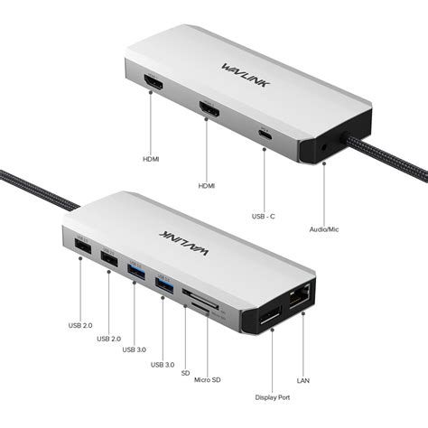 Usb C Triple Display In Dock Supporting Usb Power Delivery Wavlink