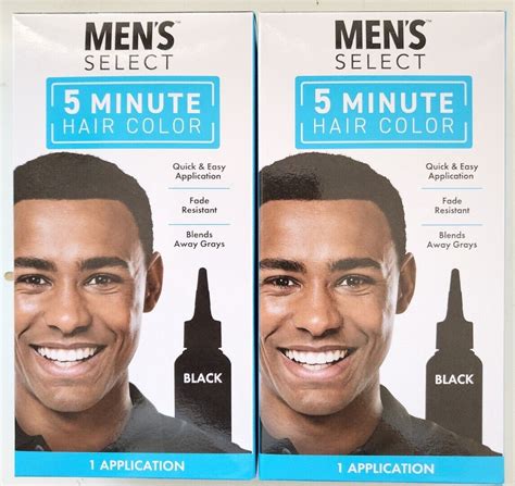 2 Packs Black Hair Color Mens Select For Men Permanent Hair Dye In 5 Minutes Ebay