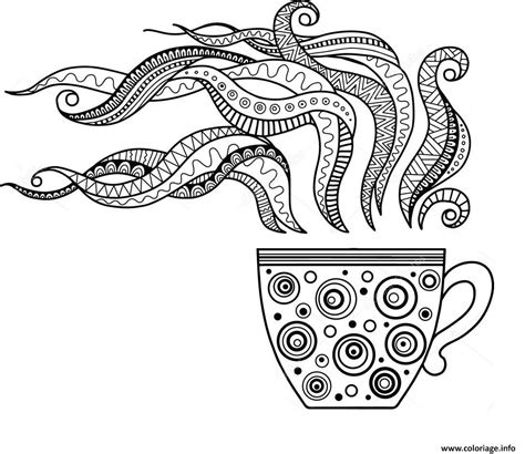 Coloriage Belle Tasse A Cafe A Colorier Dessin Cafe à imprimer