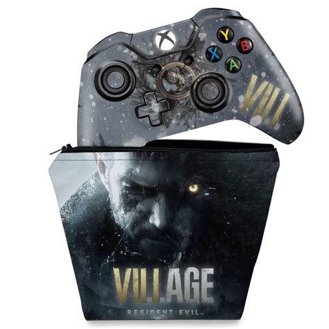 Capa Case E Skin Adesivo Xbox One Fat Controle Resident Evil Village