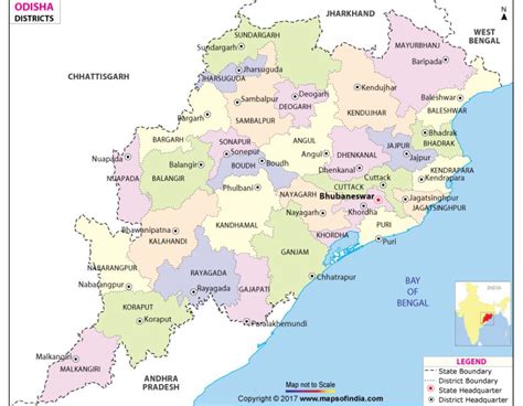 Buy Odisha District Map