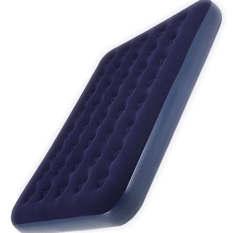 Dark BluePortable Double Blow Up Camping Mattress Inflatable Bed PVC