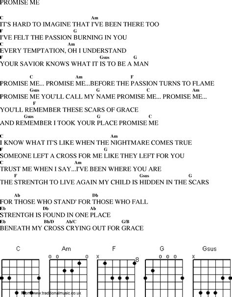 Christian Gospel Worship Song Lyrics With Chords Promise Me