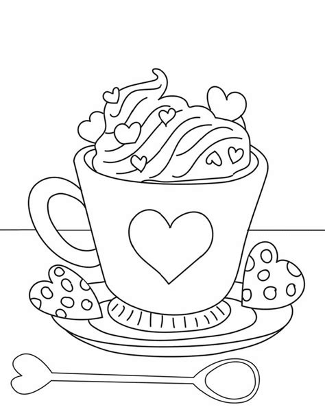 55 Desenhos de Café para Imprimir e Colorir Pintar