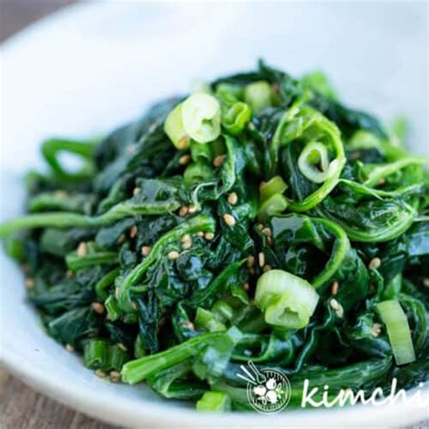 Korean Spinach Side Dish Shigeumchi Namul Kimchimari