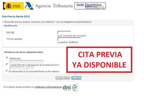 Pedir cita previa con Hacienda Finanzas y Economía