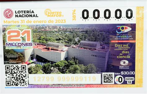 Billete De La Loter A Nacional Por A Os De Universum Museo De Las