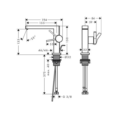 Hansgrohe Tecturis E Jednouchwytowa Bateria Umywalkowa Fine