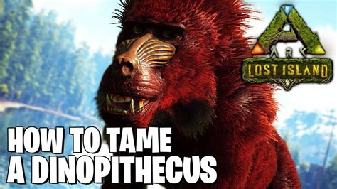 HOW TO TAME A DINOPITHECUS IN ARK SURVIVAL LOST ISLAND YouTube