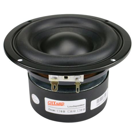 GHXAMP 4 Inch Woofer Subwoofer Speaker Unit 4ohm 40W Polymer Cap Long