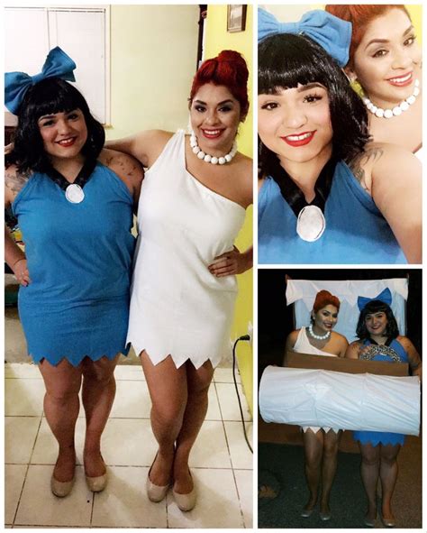 DIY Wilma Flinstone And Betty Rubble Halloween Costume 2016 Betty