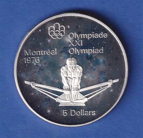 Silberm Nze Kanada Olympiade Montreal Dollar Ruderer G Ag