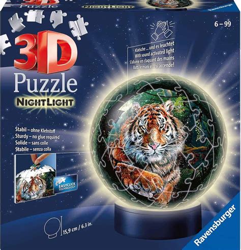 Ravensburger D Puzzle Nachtlicht Puzzle Ball Raubkatzen Teile