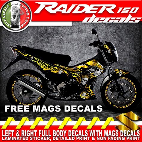 Raider 150 Full Body Decals With Mags Sticker Shopee Philippines