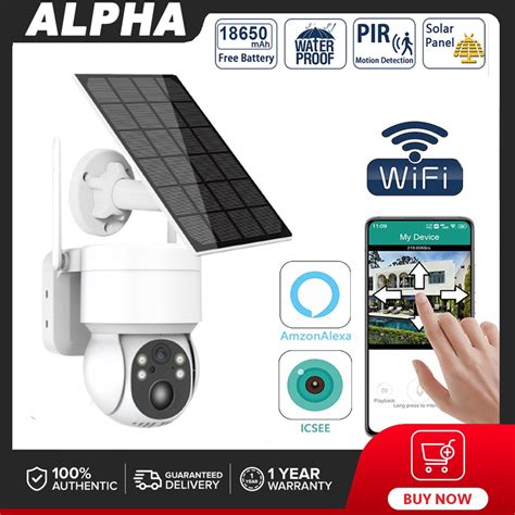 Alpha 4mp Solar Powered 360 Degree Cctv Camera Wireless Outdoor Night