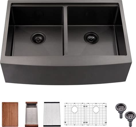 Farmhouse Kitchen Sink with Double Bowls