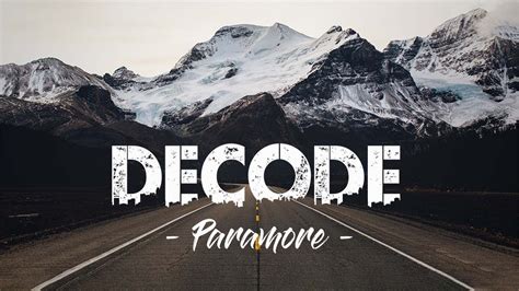 Decode Paramore The Only Exception Bring Me To Life Lyric Video