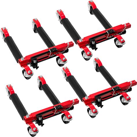 Amazon VEVOR Wheel Dolly 4PCS Car Dolly Hydraulic 6000 Lbs