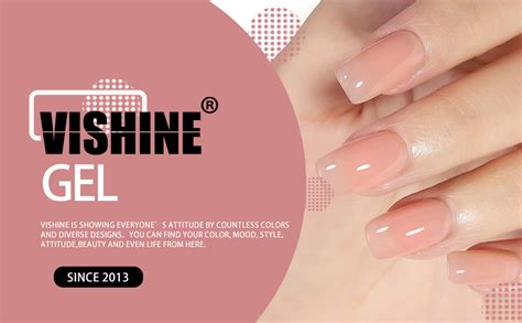 Vishine Nude Gel Polish Kit Sheer Pink Jelly Transparent Gel Nail Polish Uv Led Gel Nail Gel