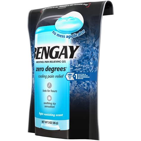 Bengay Zero Degrees Vanishing Scent Menthol Pain Relieving Gel Oz Shipt