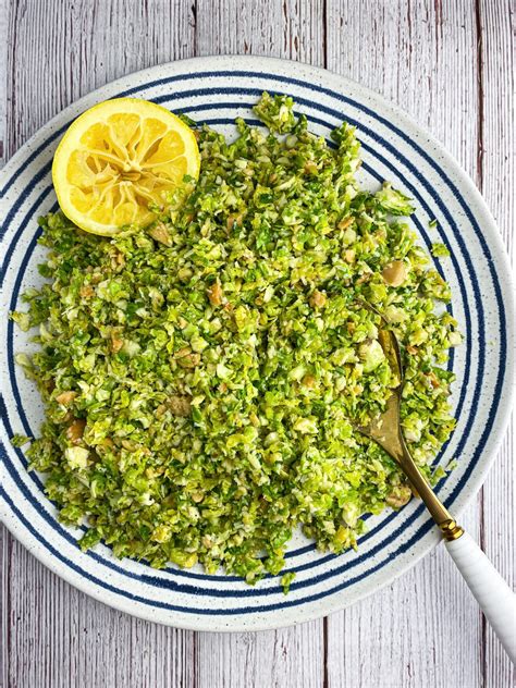 Brussels Sprout Salad With Parmesan And Lemon Tastefully Grace