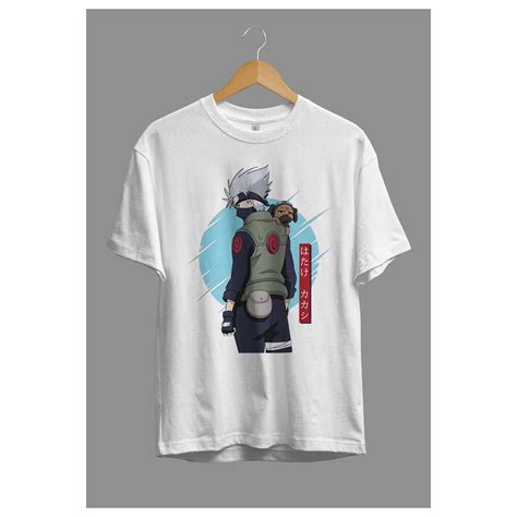 Oversize Hatake Kakashi Naruto Anime Character Design Printed T Shirt