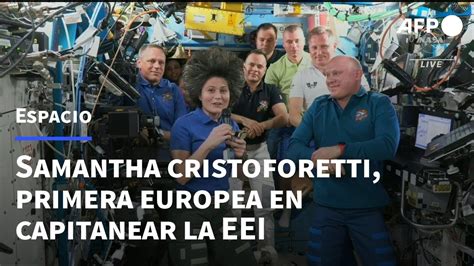 Astronauta Italiana Samantha Cristoforetti Primera Europea Al Mando De