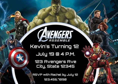 Avengers Assemble Birthday Party Invitation For All Ages En 2020