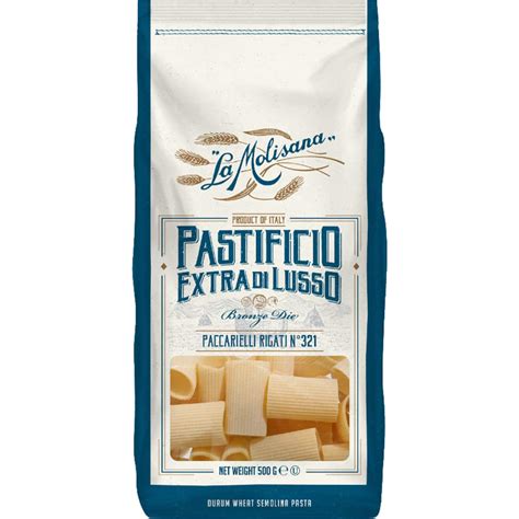 La Molisana Pastificio Extra Di Lusso Paccarielli Rigati 500g Bunch