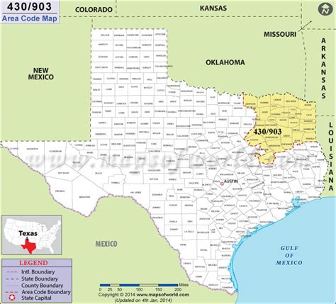 903 Area Code Map, Where is 903 Area Code in Texas