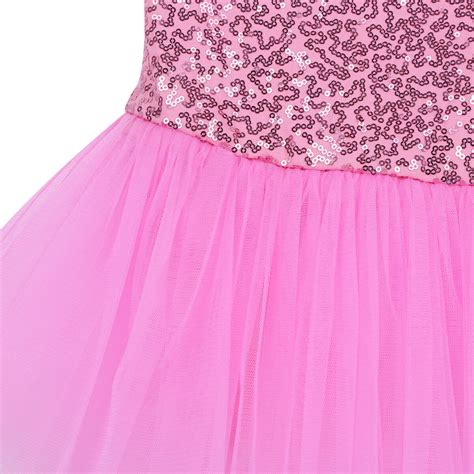 Glitzer Ballettanzug M Dchen Pailletten Tanzkleid Tutu Ballett Kleid