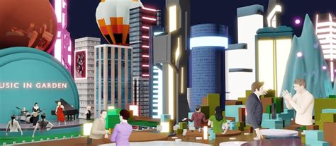 Avatares En Metaverse World Y Sandbox Land Foto Premium