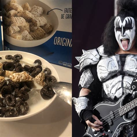 Gene Simmons Puts Ice In His Cereal