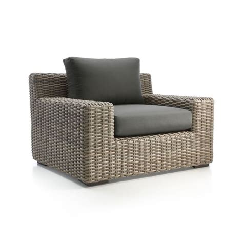 Abaco All Weather Resin Wicker Outdoor Lounge Chair With Graphite Sunbrella Cushions Reviews